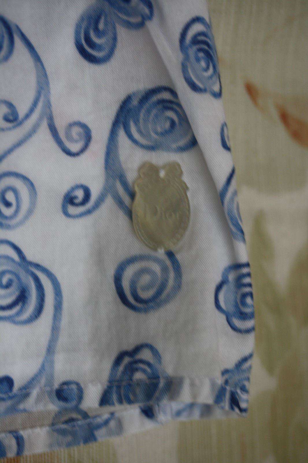 BABY DIOR BLUE CHINA FLORAL BLOUSE 3 MONTHS