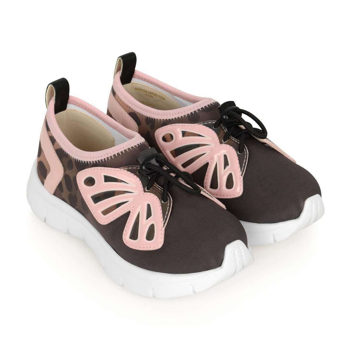 SOPHIA WEBSTER KIDS GIRLS LEOPARD NEOPRENE SNEAKERS EU 30 UK 11.5/12