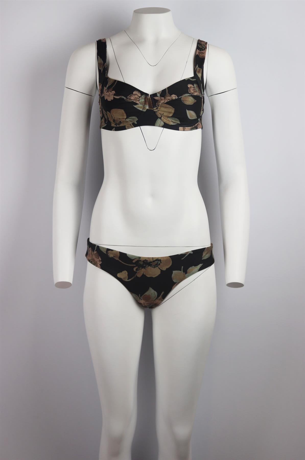 L*SPACE CAMELLIA FLORAL PRINT UNDERWIRED BIKINI LARGE