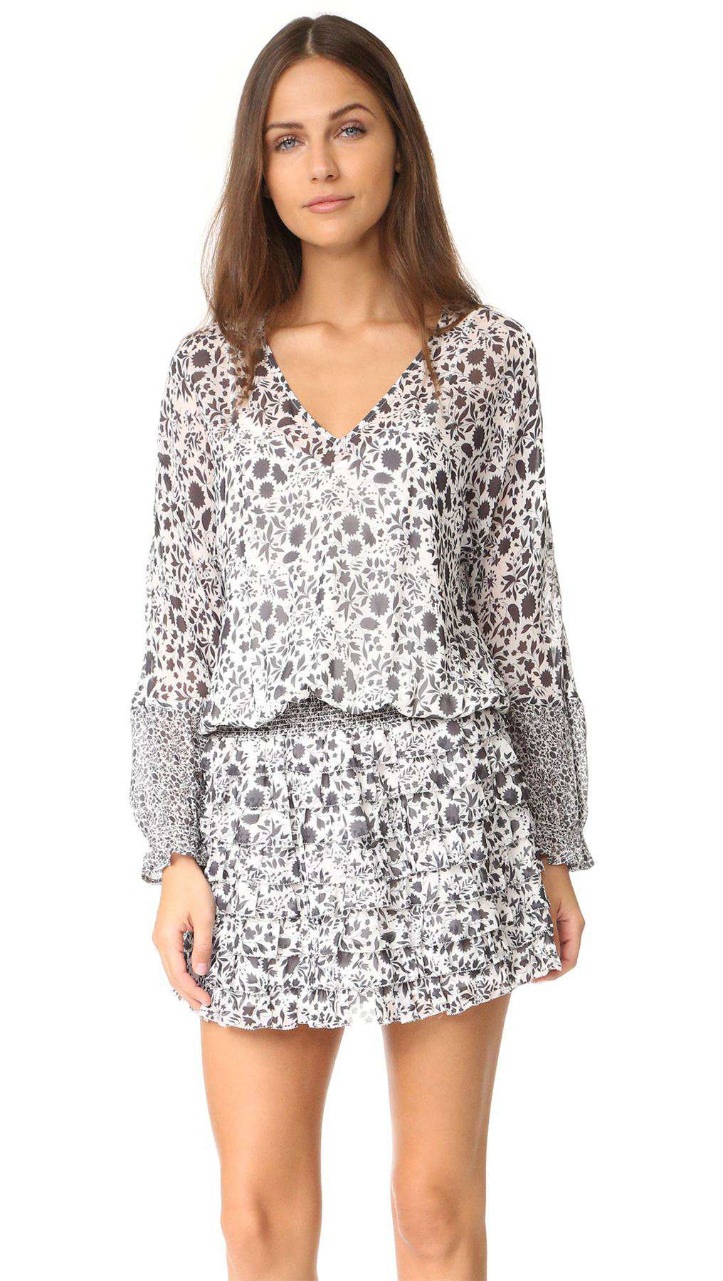 REBECCA MINKOFF SAFFRON FLORAL DRESS MEDIUM