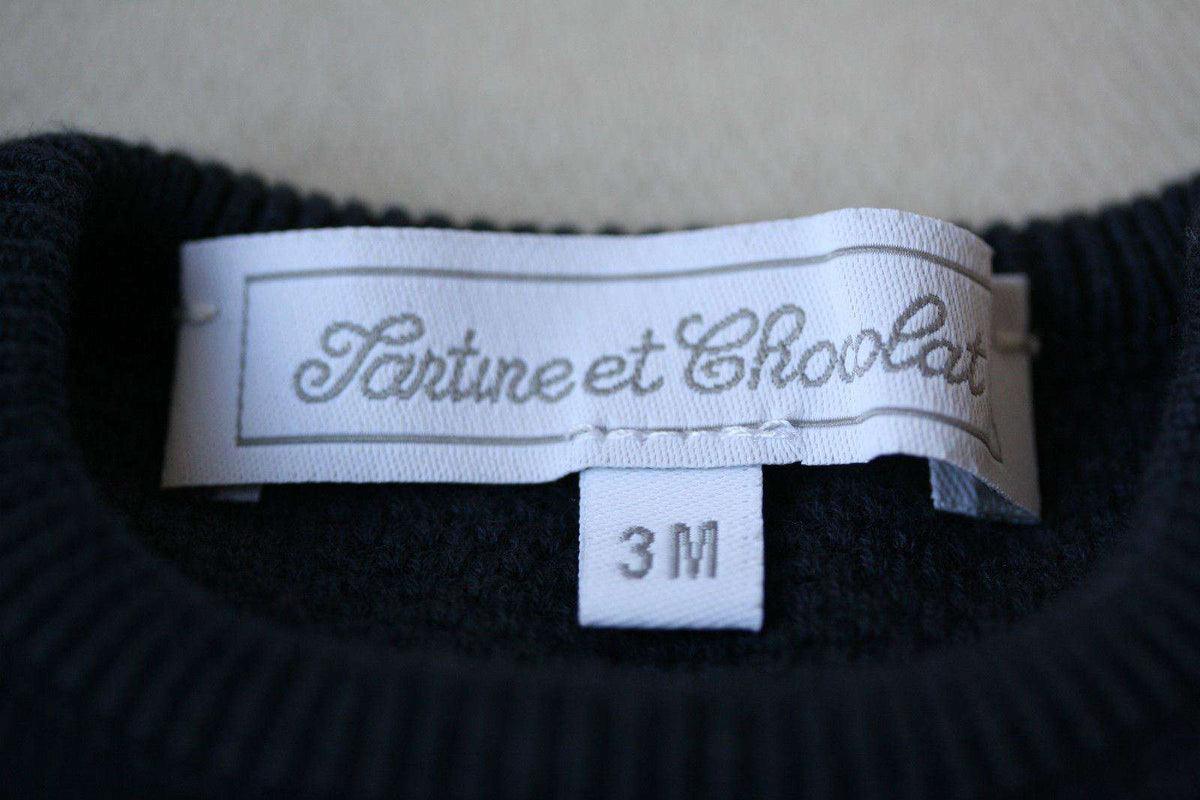 TARTINE ET CHOCOLAT BABY NAVY SWEATER 3 MONTHS
