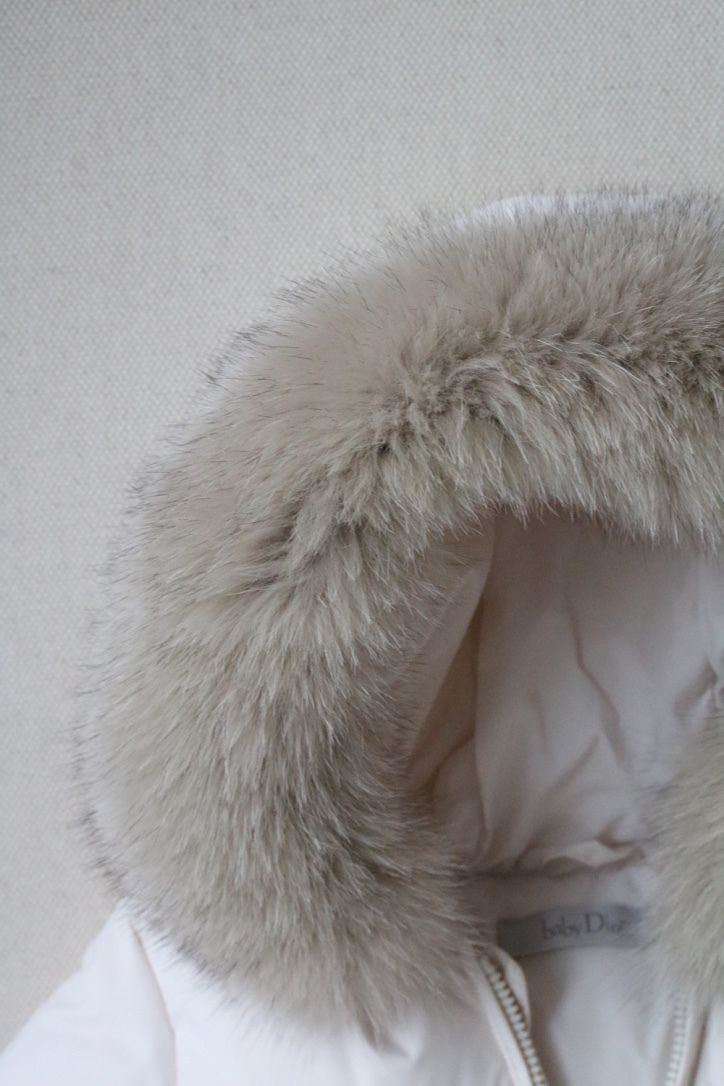 BABY DIOR SHELL PADDED JACKET WITH FUR TRIM HOOD 9 MONTHS