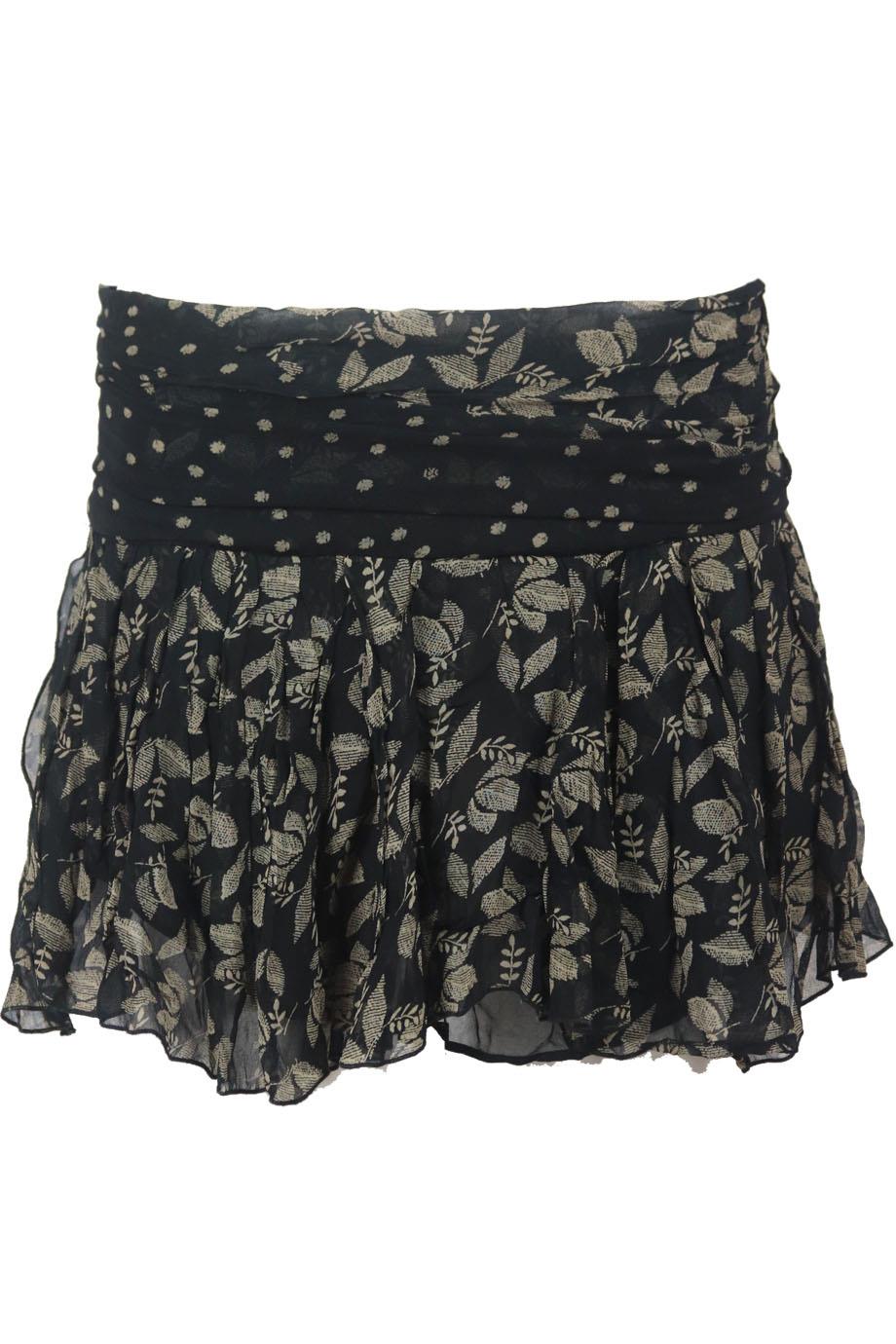 ISABEL MARANT ÉTOILE PRUNE PRINTED GEORGETTE MINI SKIRT FR 38 UK 10
