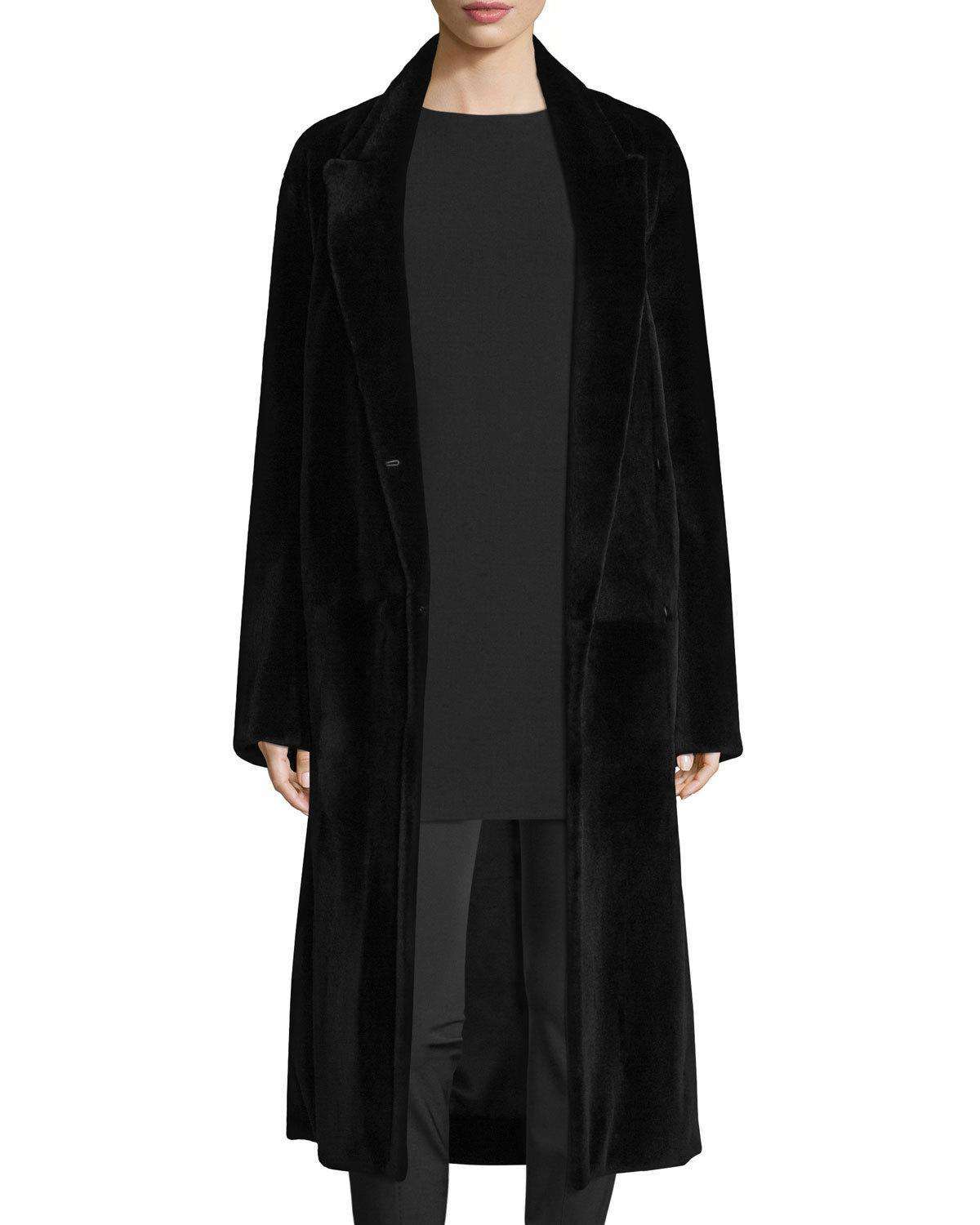 THE ROW LORY MINK FUR DOUBLE BREASTED COAT SMALL