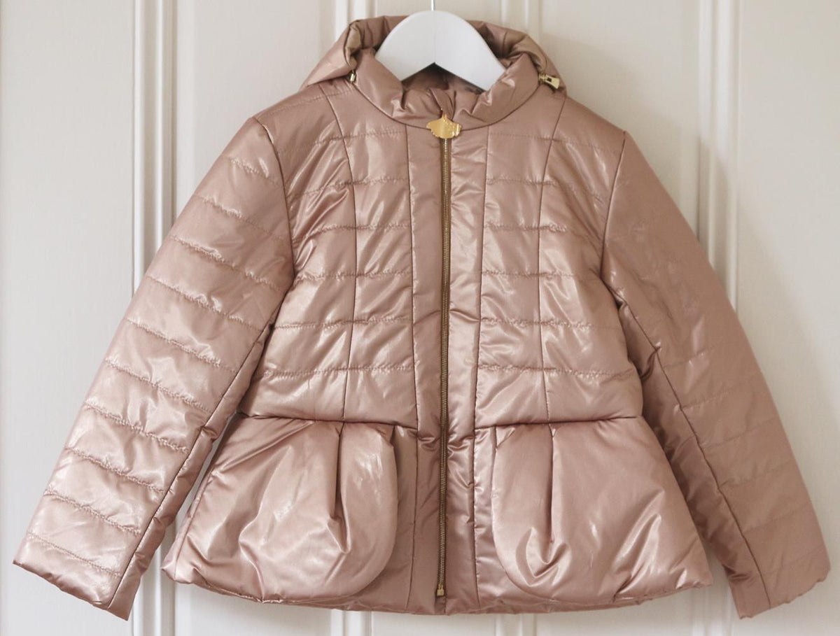 CHRISTIAN DIOR KIDS GIRLS METALLIC PADDED JACKET 6 YEARS
