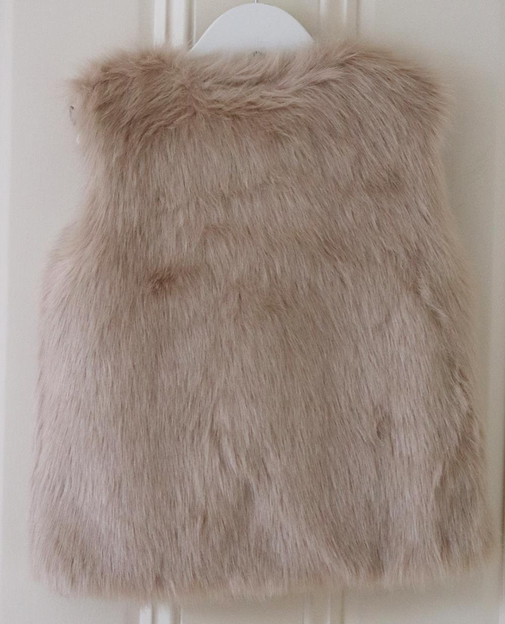 ANGEL'S FACE KIDS GIRLS FAUX FUR GILET 4-5 YEARS