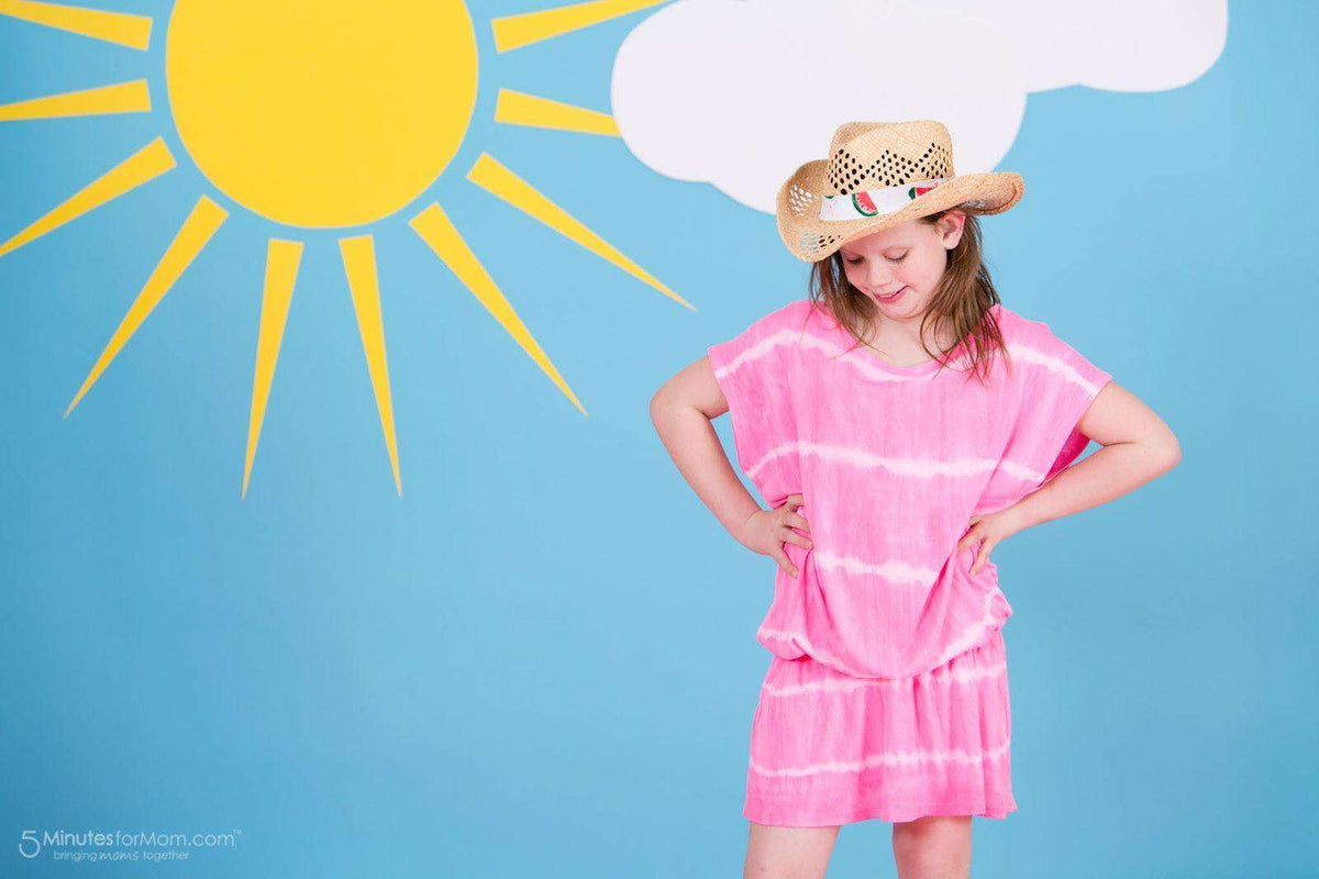 SUNUVA BABY NEON PINK TIE DYE DRESS 1-2 YEARS