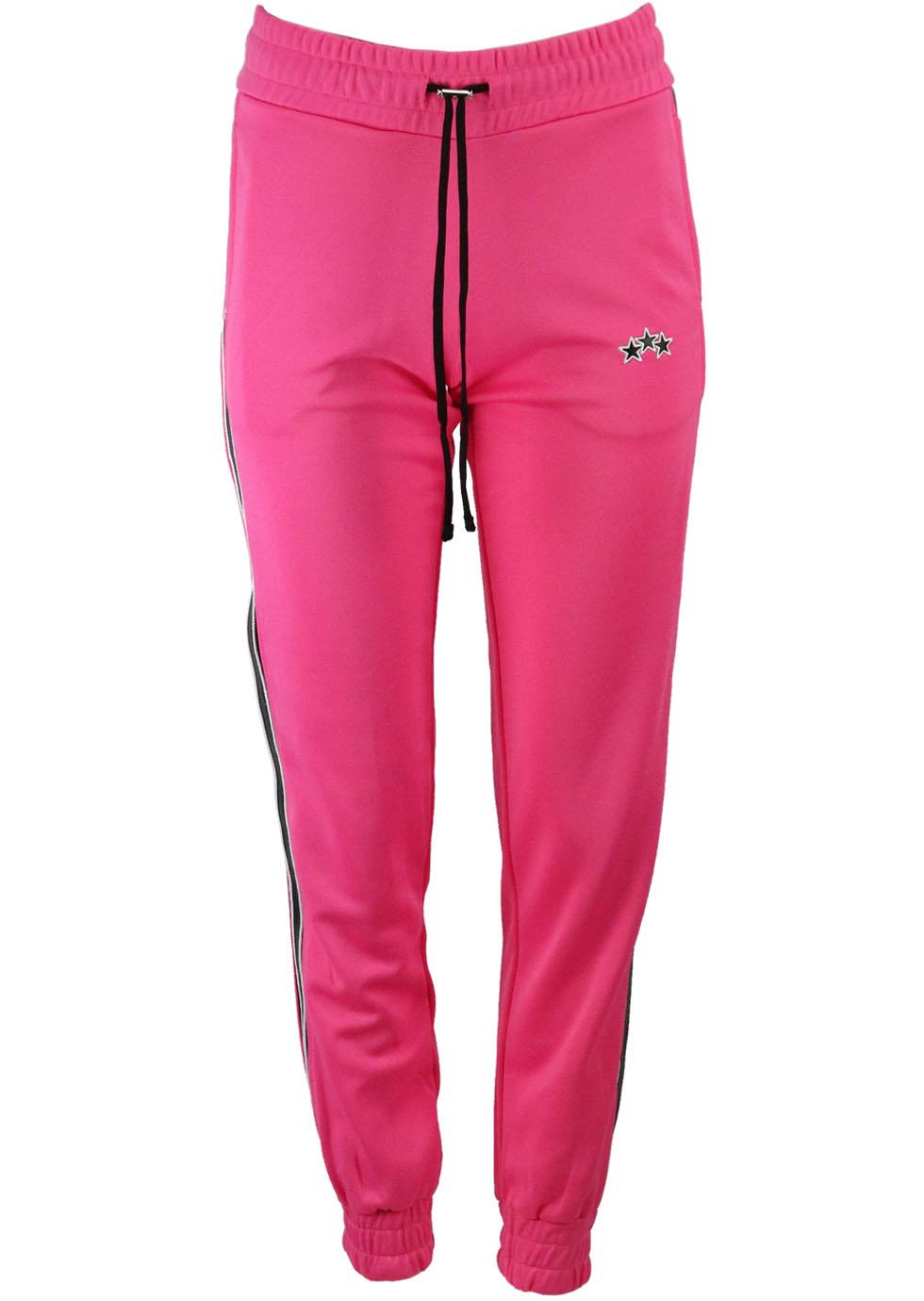 AMIRI STRIPED LEATHER TRIMMED JERSEY TRACK PANTS XSMALL