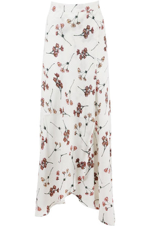 FLYNN SKYE WRAP EFFECT FLORAL PRINT CREPE MAXI SKIRT SMALL