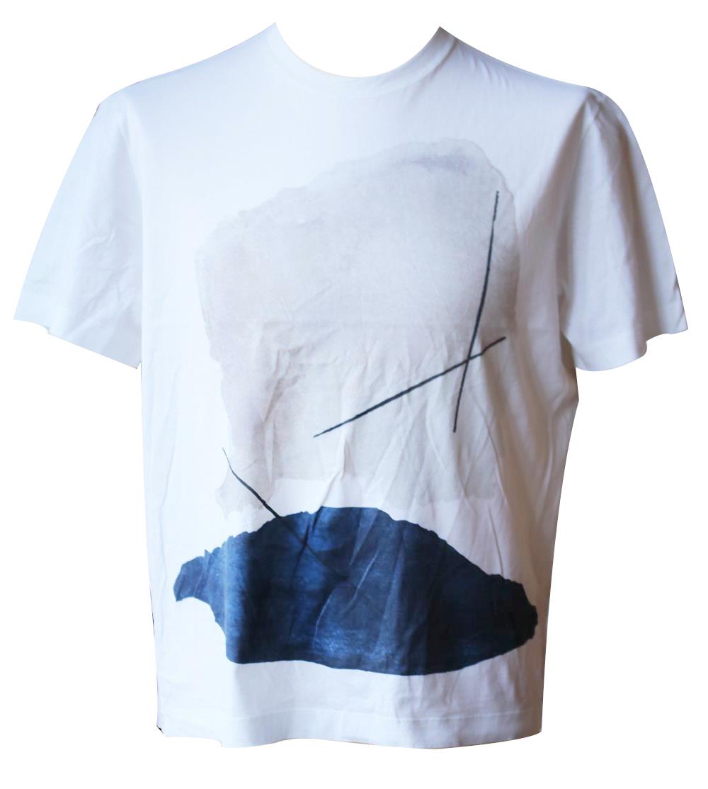 HERMÈS ABSTRACT PRINTED COTTON T-SHIRT LARGE