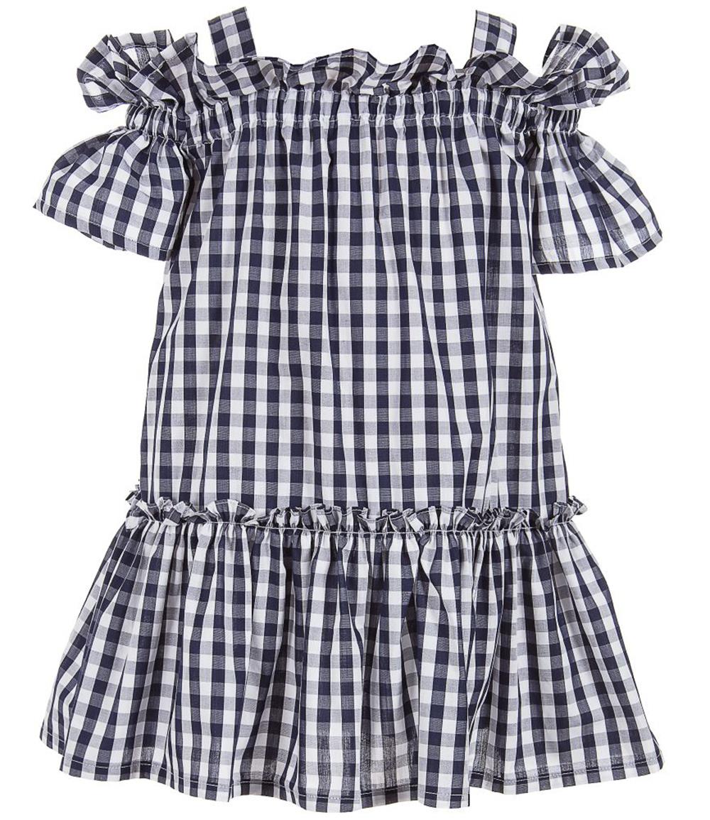 IL GUFO KIDS GIRLS RUFFLED GINGHAM DRESS 5 YEARS
