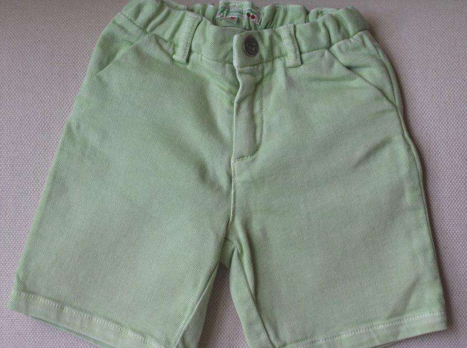 BONPOINT BABY GREEN DENIM SHORTS 12 MONTHS