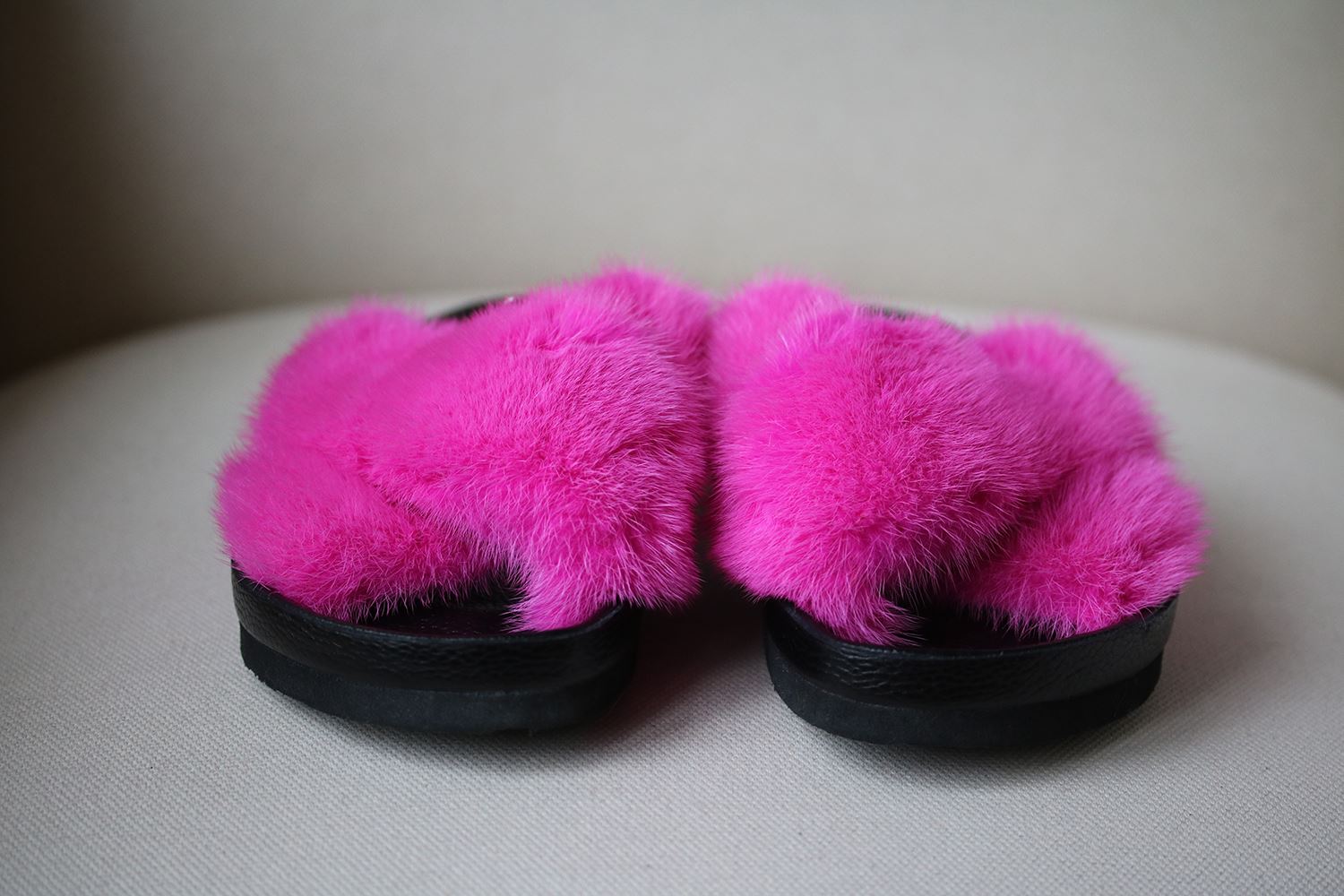 PINK MINK SLIPPER —