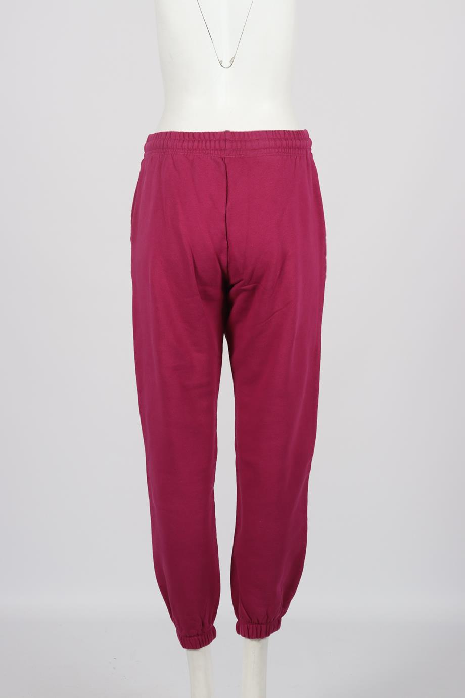 ROTATE BIRGER CHRISTENSEN EMBROIDERED COTTON JERSEY TRACK PANTS SMALL