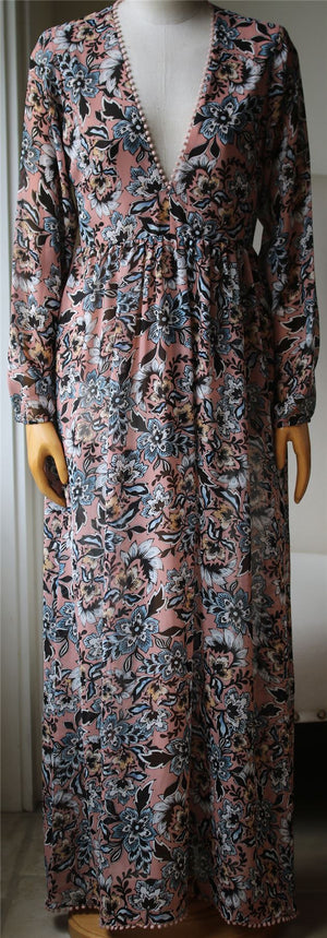 FOR LOVE AND LEMONS GRACI FLORAL MAXI DRESS LARGE