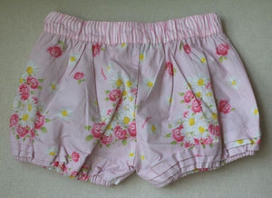 MONNALISA BABY PINK FLORAL SHORTS 12 MONTHS