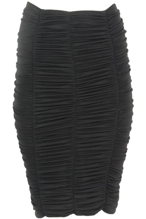 DOLCE AND GABBANA RUCHED STRETCH JERSEY SKIRT IT 38 UK 6