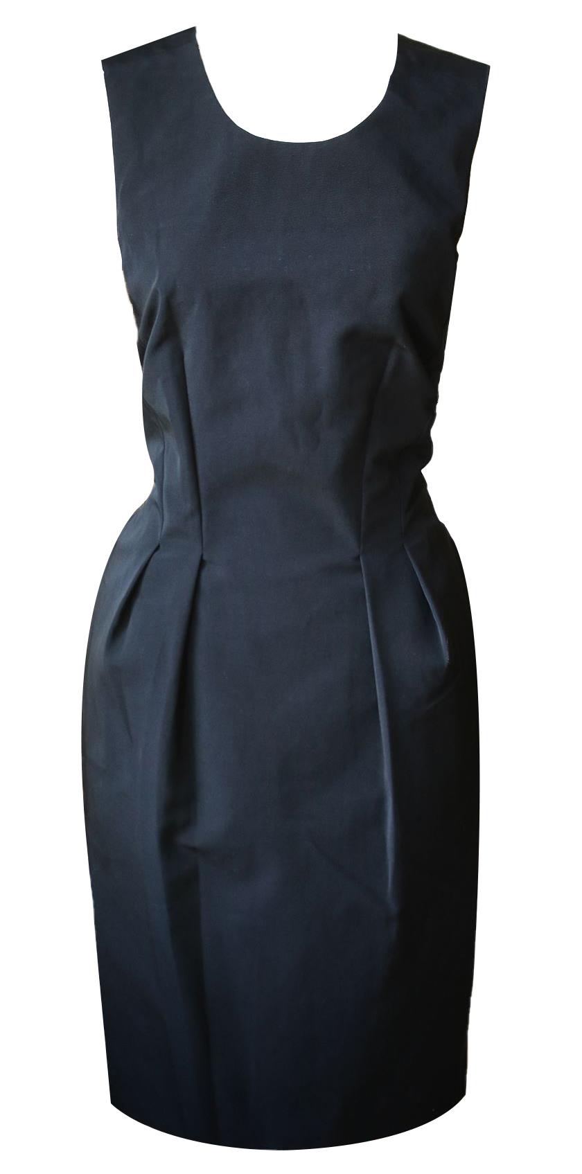 LANVIN TWISTED BOW BACK PLEATED DRESS FR 36 UK 8