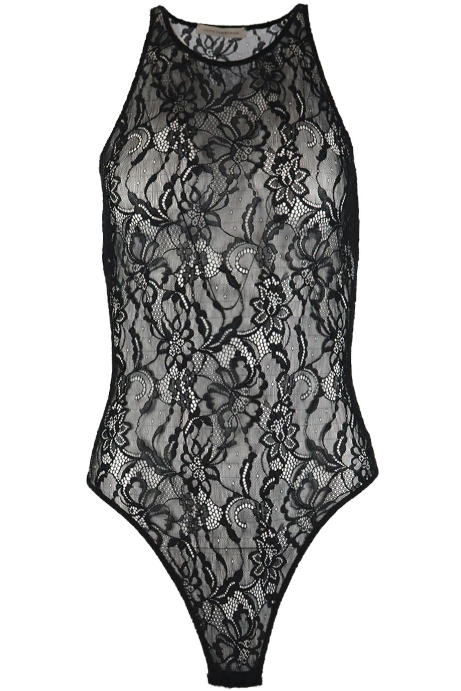 FAITH CONNEXION STRETCH LACE BODYSUIT US 2 UK 6