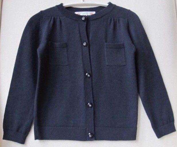 BONPOINT BABY NAVY WOOL CARDIGAN 3 YEARS