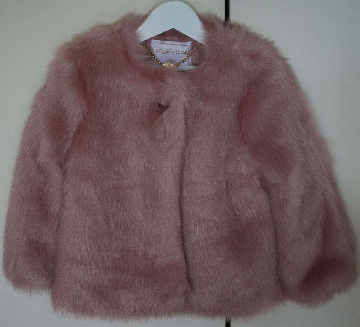 ANGEL'S FACE GIRLS PINK FUR JACKET 4-5 YEARS
