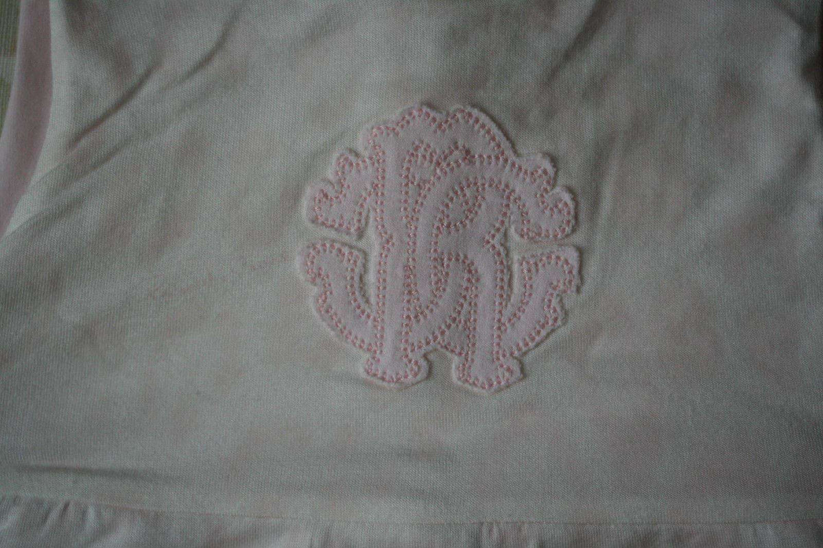ROBERTO CAVALLI BABY PINK LEOPARD PADDED BABYGROW 9 MONTHS