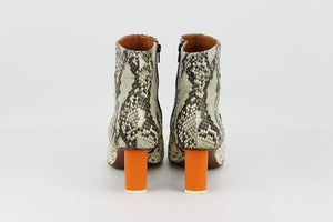 VETEMENTS SNAKESKIN AND LEATHER ANKLE BOOTS EU 39 UK 6 US 9