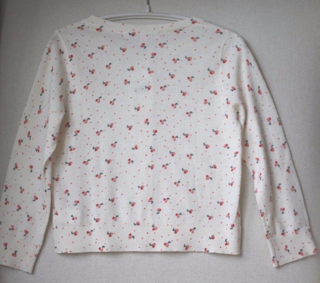 BONPOINT GIRLS CHERRY PRINT CARDIGAN 4 YEARS