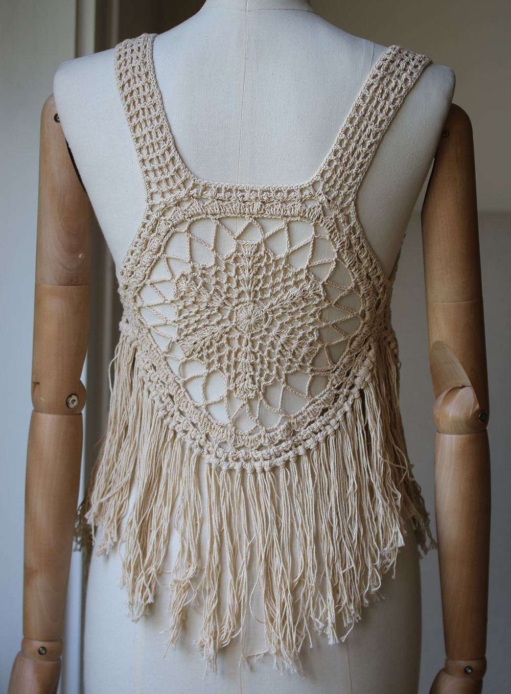 ANDI BAGUS TRUDY FRINGED FESTIVAL VEST ONE SIZE
