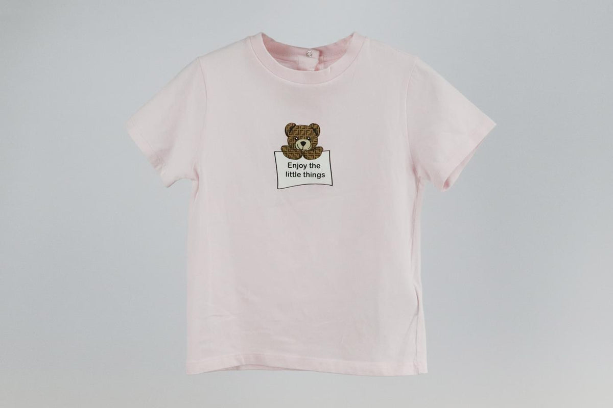 FENDI BABY GIRLS FF COTTON T-SHIRT 24 MONTHS