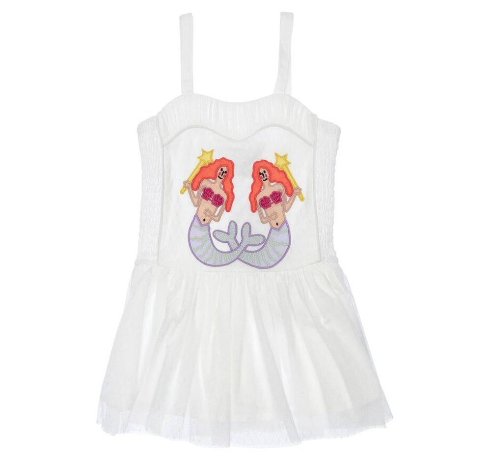 STELLA MCCARTNEY KIDS GIRLS MERMAID TULLE DRESS WITH WINGS 8 YEARS