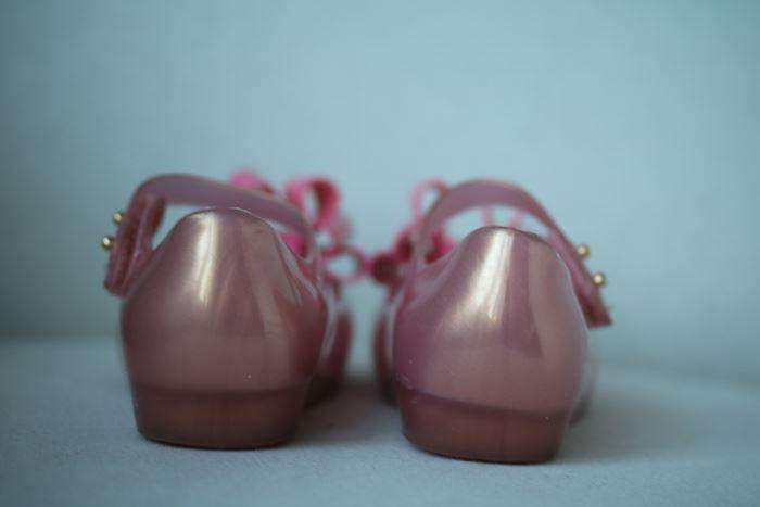 MINI MELISSA GIRLS PINK TRIPLE BOW SHOES EU 27 UK 9