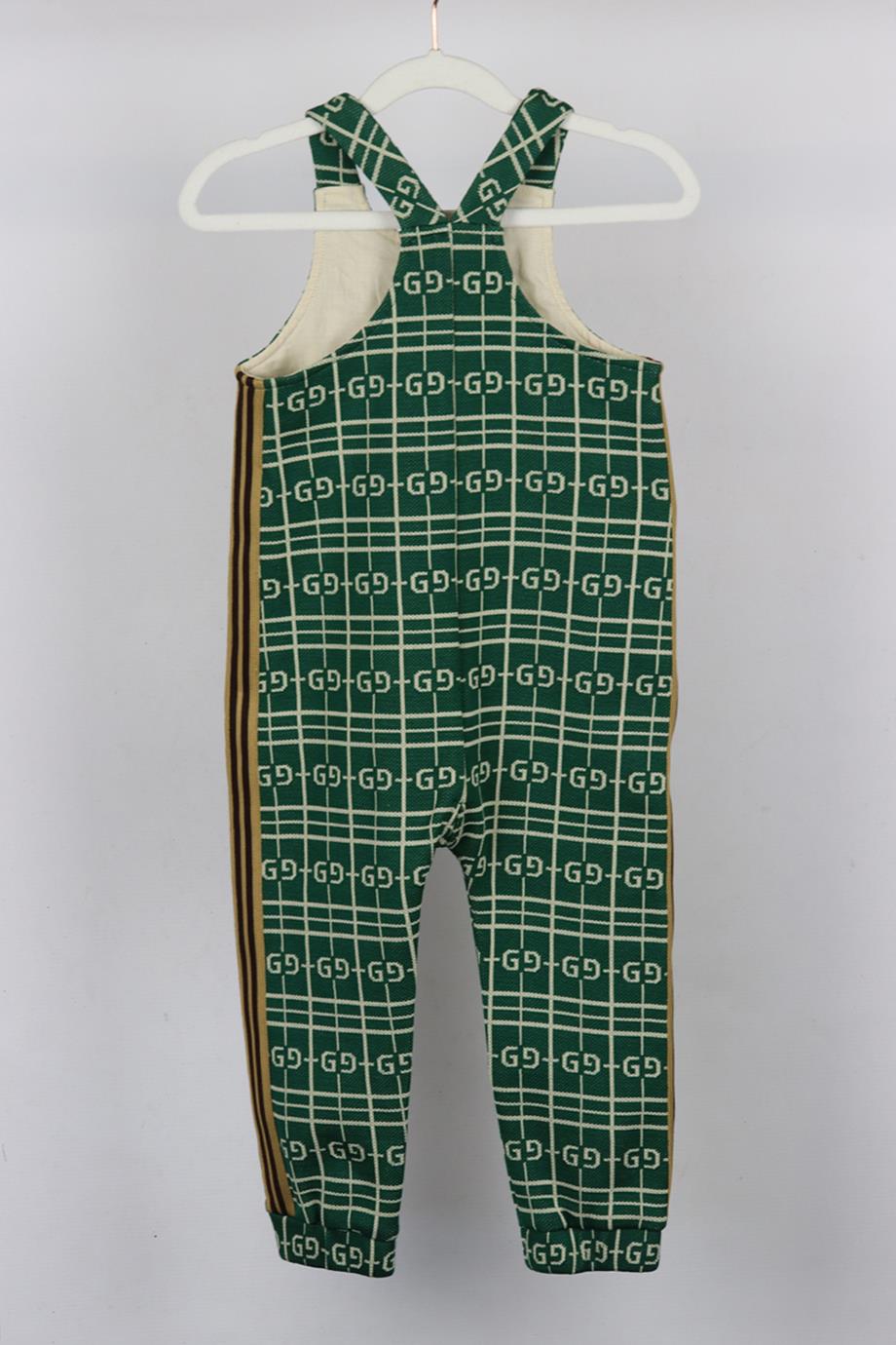 GUCCI KIDS UNISEX GG COTTON DUNGAREES 36 MONTHS