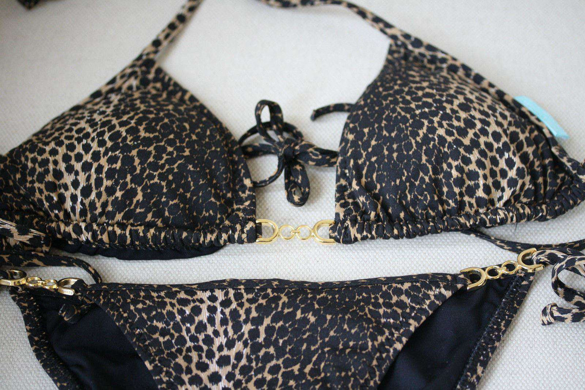 MELISSA ODABASH MAINE CHEETAH BIKINI UK 8
