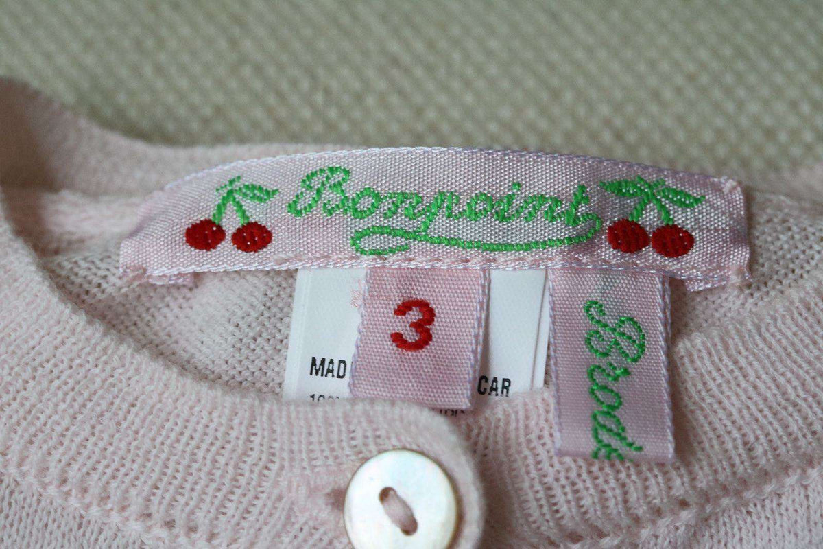 BONPOINT BABY GIRLS EMBROIDERED CARDIGAN 3 YEARS