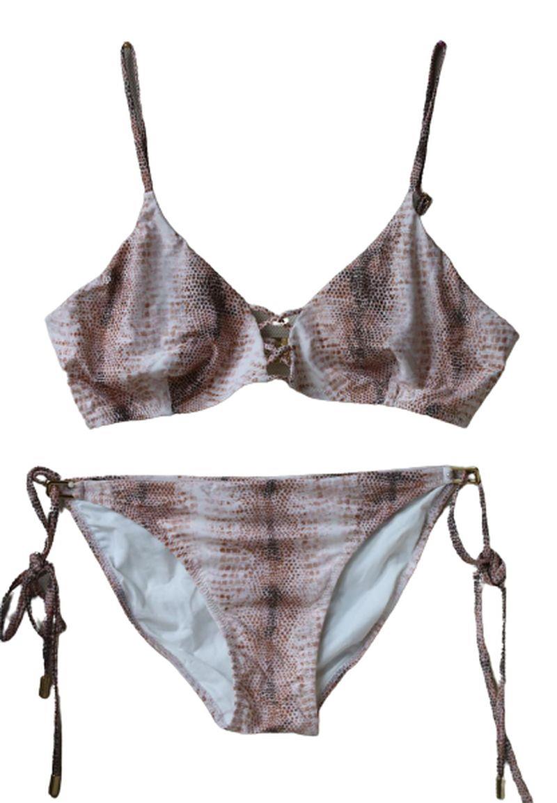 MELISSA ODABASH ELBA LIZARD PRINT BIKINI UK 10/14