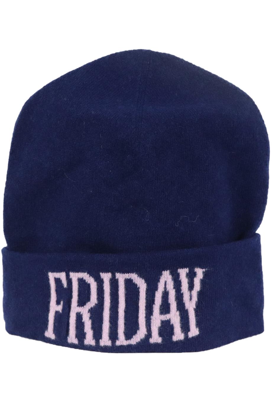ALBERTA FERRETTI INTARSIA WOOL AND CASHMERE BLEND BEANIE ONE SIZE