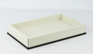 GIOBAGNARA BRONZE AND LEATHER RECTANGLE TRAY