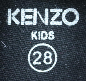 KENZO KIDS GIRLS EMBROIDERED LEATHER SNEAKERS EU 28 UK 10
