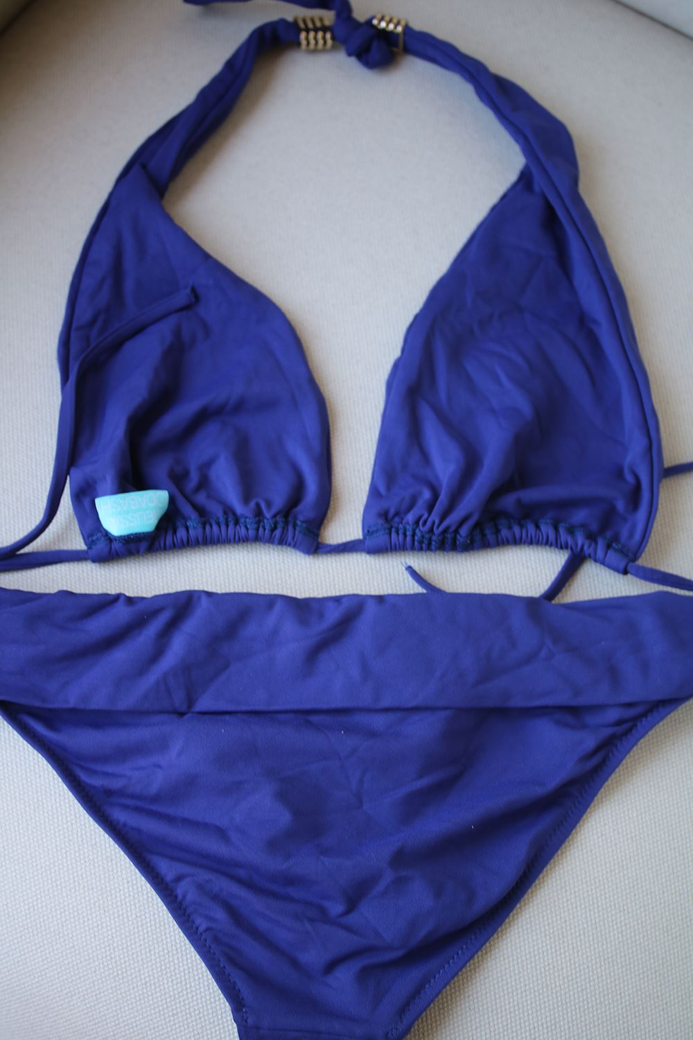 MELISSA ODABASH GRENADA TRIANGLE INDIGO BIKINI UK 10/14
