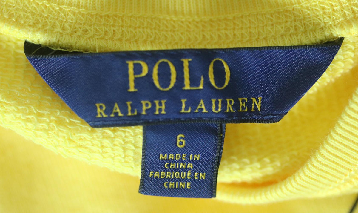 POLO RALPH LAUREN KIDS GIRLS COTTON SWEATSHIRT 6 YEARS