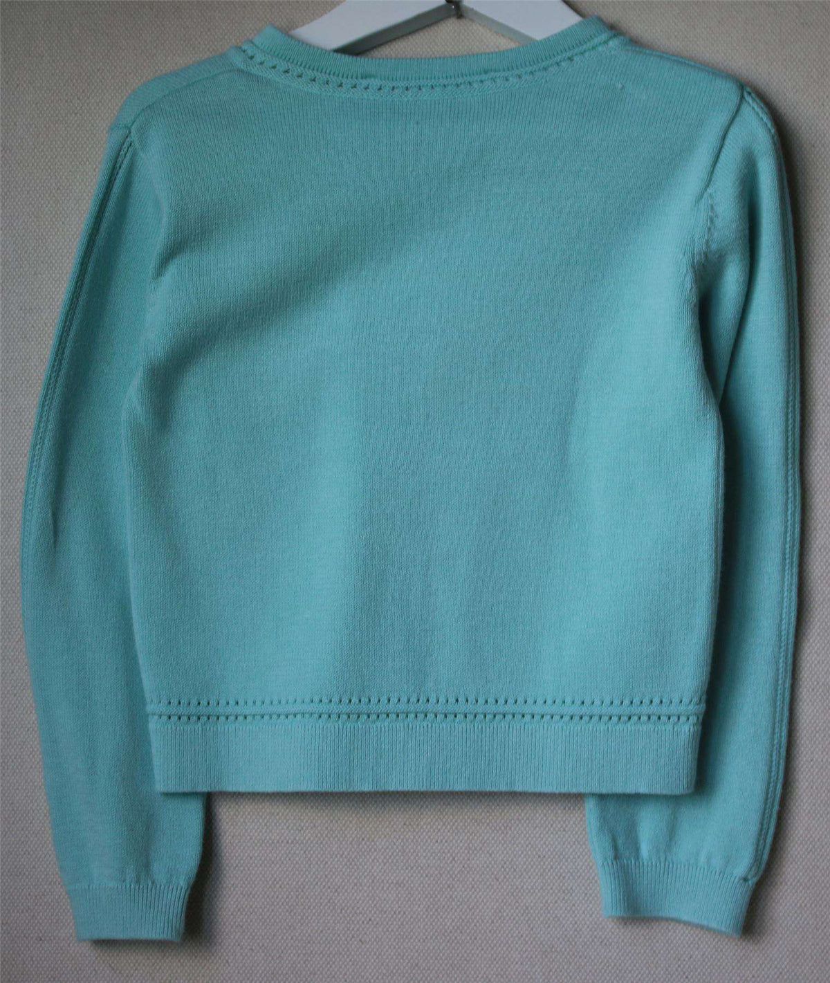 TARTINE ET CHOCOLAT PALE BLUE COTTON KNITTED CARDIGAN 4 YEARS