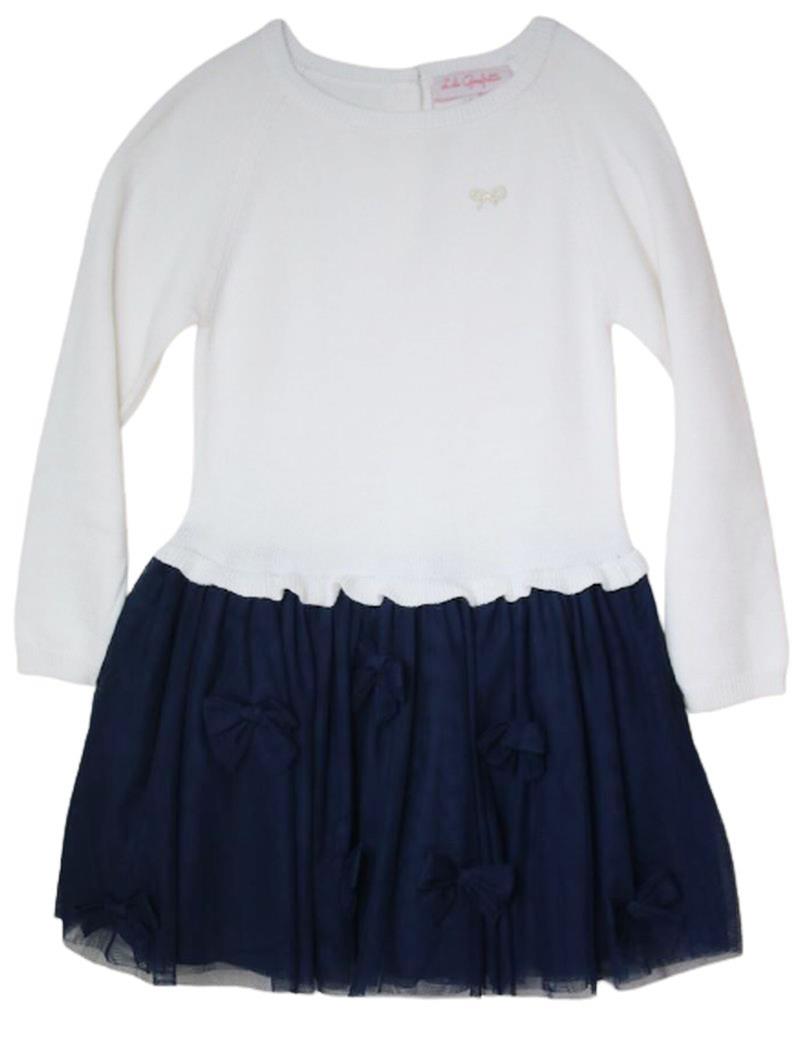 LILI GAUFRETTE GIRLS IVORY TULLE DRESS 4 YEARS