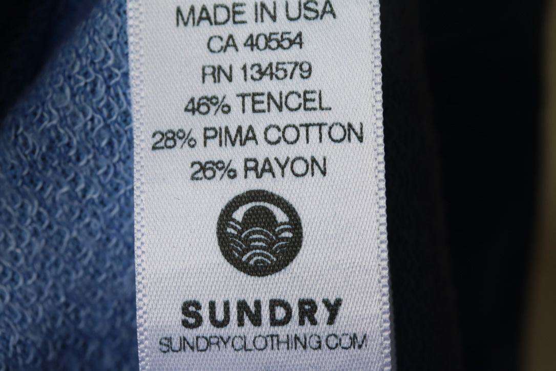 SUNDRY WEEKEND CROP PULLOVER SWEATSHIRT SIZE 1 SMALL