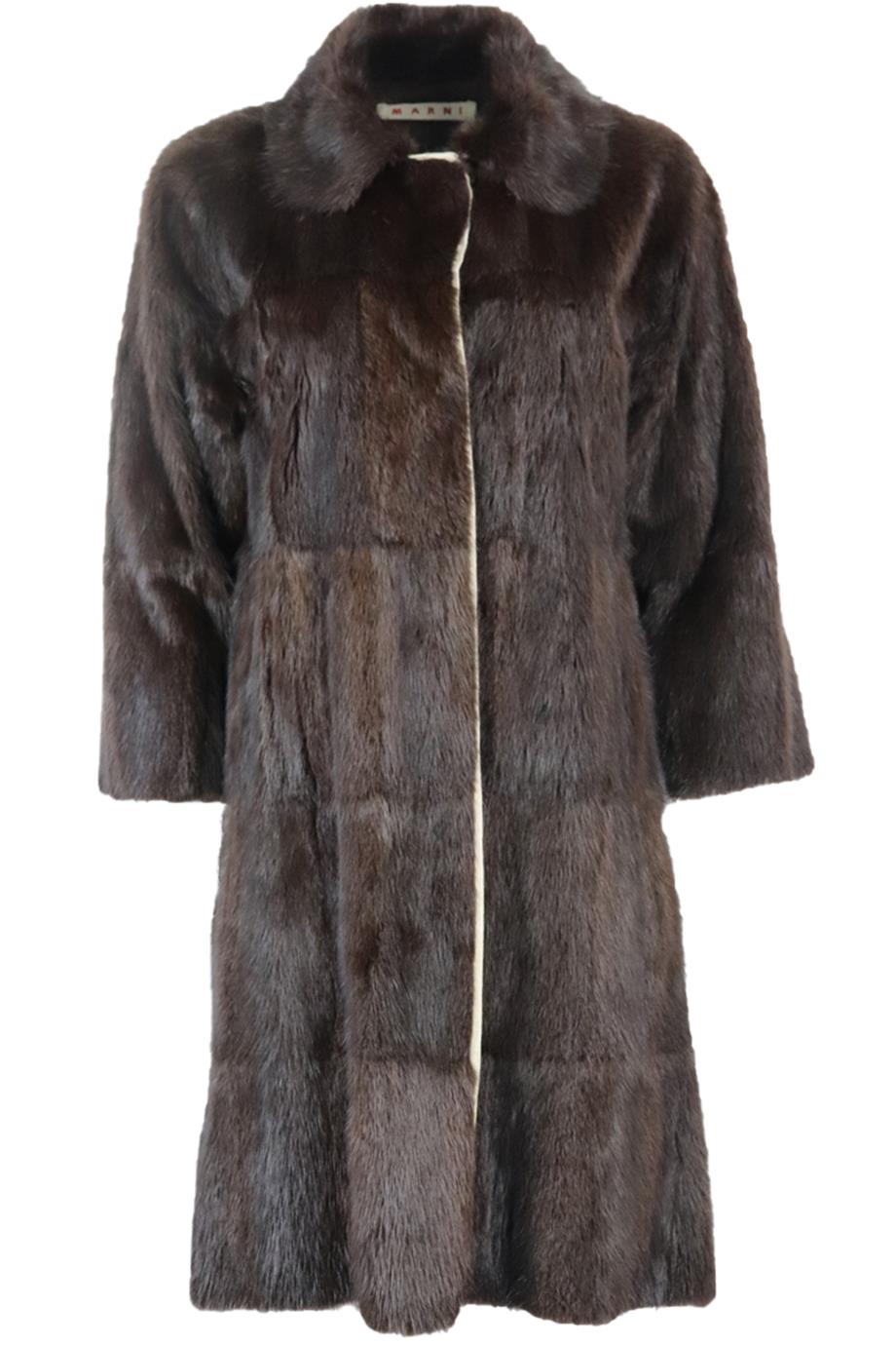 MARNI VINTAGE RABBIT FUR COAT IT 42 UK 10