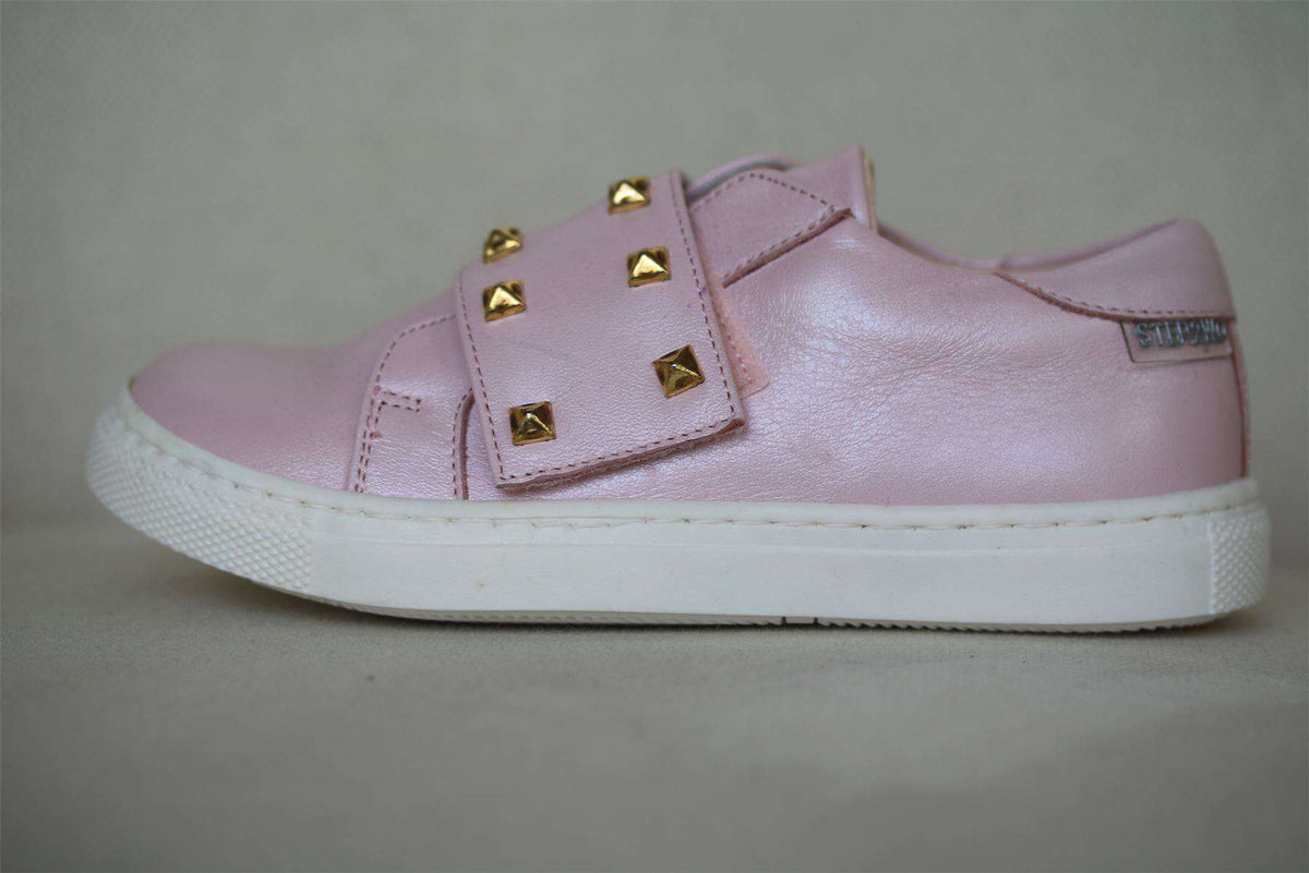 STEP2WO GIRLS PINK LEATHER SNEAKERS EU 24 UK 7