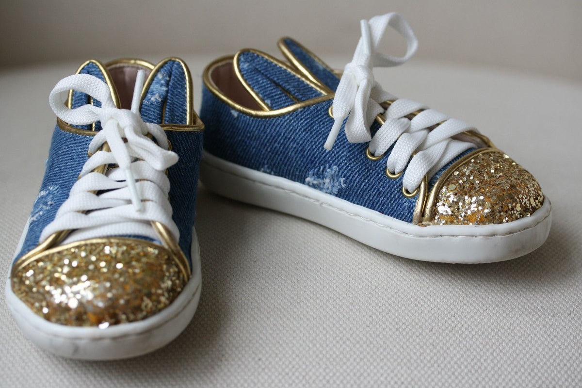 MINNA PARIKKA BABY DENIM BUNNY SNEAKERS SHOES EU 21 UK 4/5