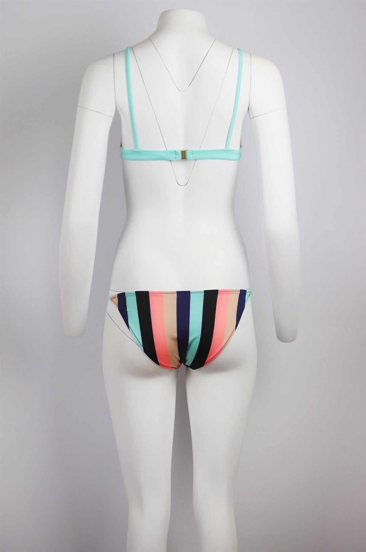 SOLID AND STRIPED MORGAN STRIPED TRIANGLE BIKINI SMALL