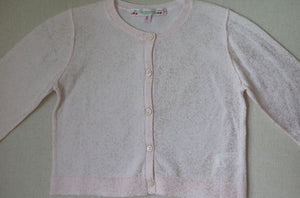 BONPOINT BABY PINK SPARKLE CARDIGAN 2 YEARS