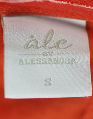 ALE BY ALESSANDRA MERCE OFF THE SHOULDER RUFFLED LINEN BLEND PLAYSUIT SMALL